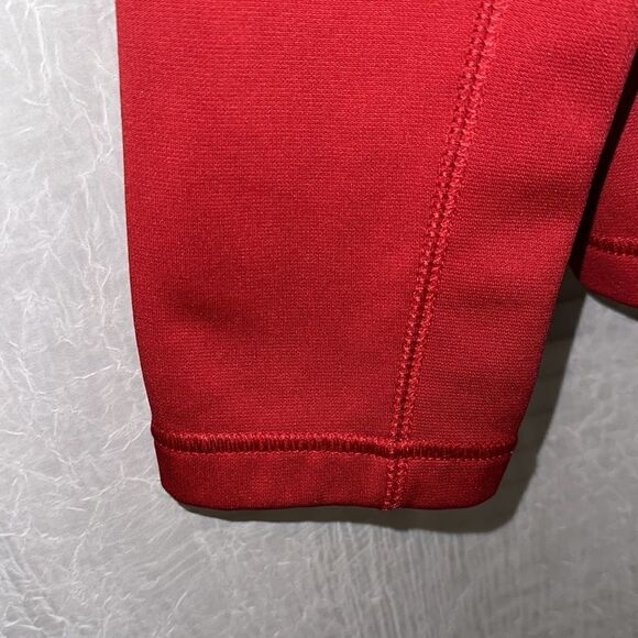 Nike S Therma-Fit Red Quarter Zip Fleece Interior Athletic Pullover Sweatshirt - Picture 5 of 13